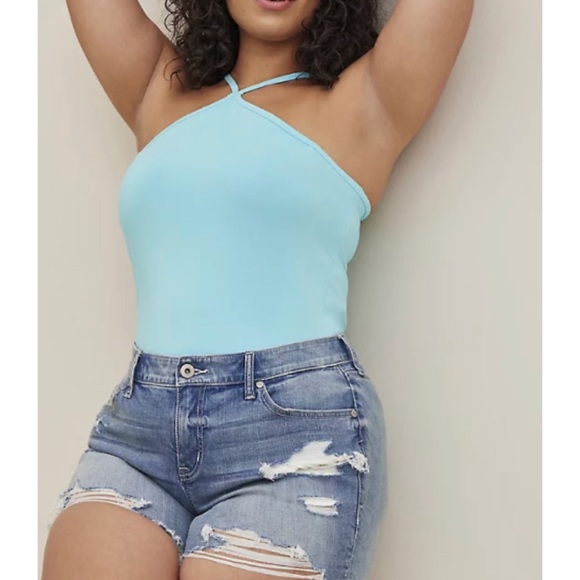 π Blue Foxy High Neck Halter Top 3 3X 22 24 NWT Torrid New! - Picture 3 of 6